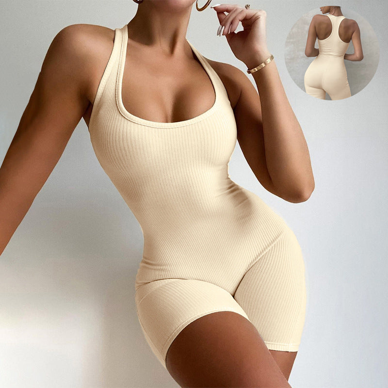 PinkFlex FlexOne Backless Yoga Romper
