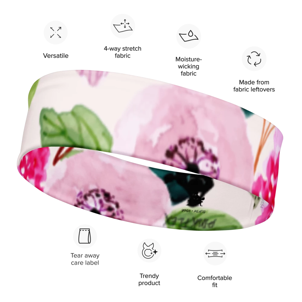 "Flow & Flex" Floral Workout Headband