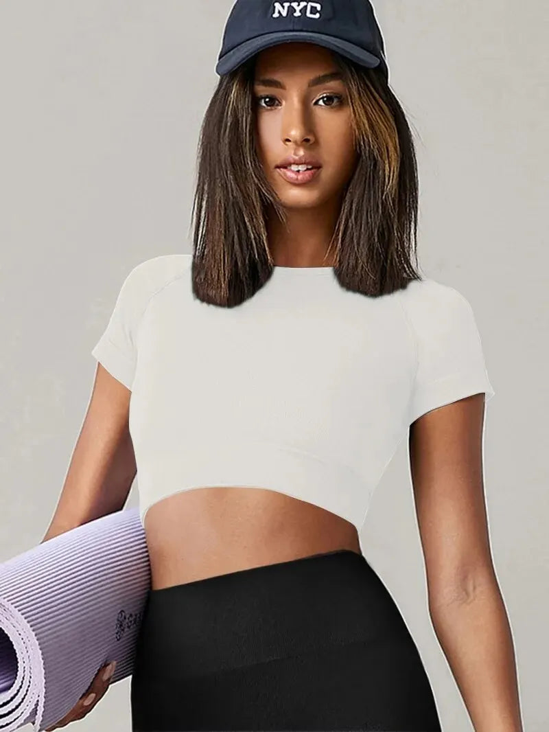 PinkFlex SeamlessFlow Yoga Sport Tee