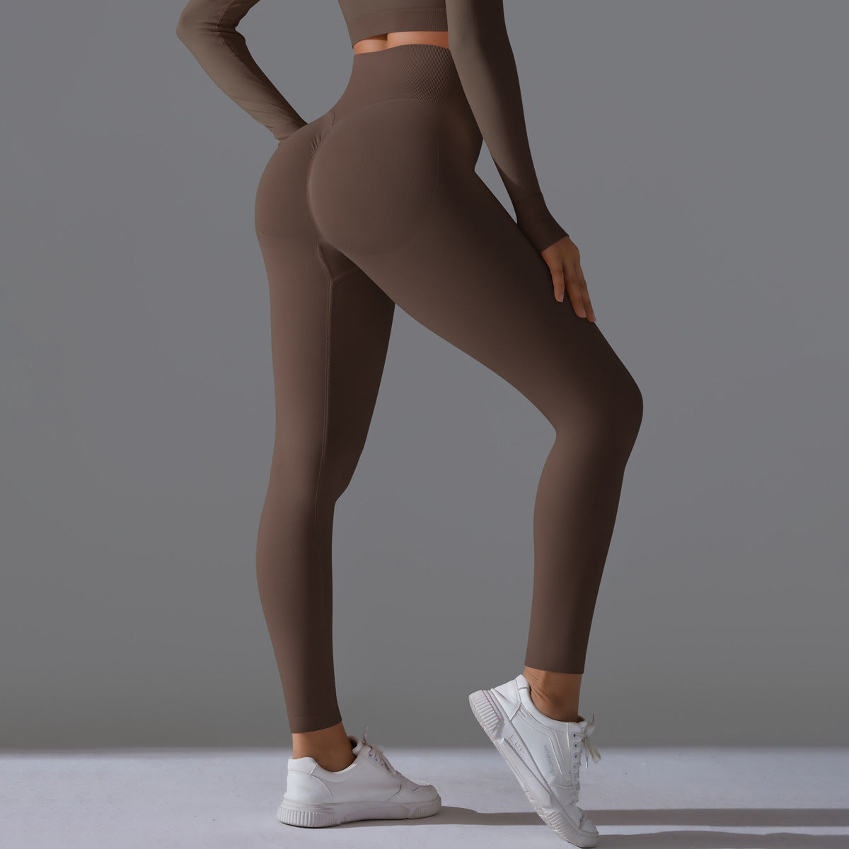PinkFlex NudeFlex Seamless High-Waist Yoga Pants
