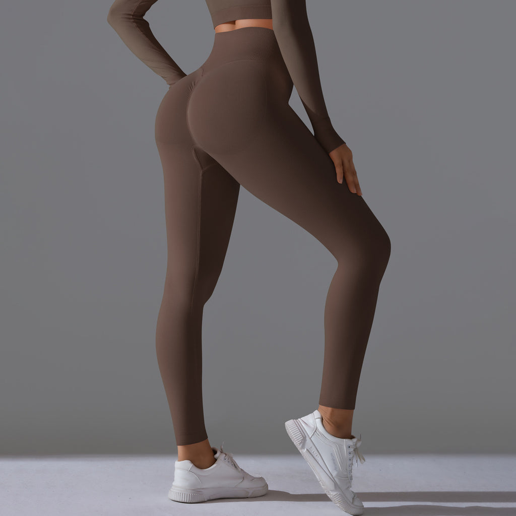 PinkFlex NudeFlex Seamless High-Waist Yoga Pants
