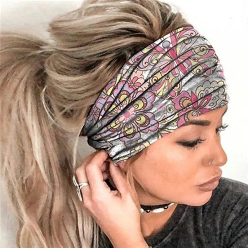 PinkFlex BohoFlex Wide Stretch Headband