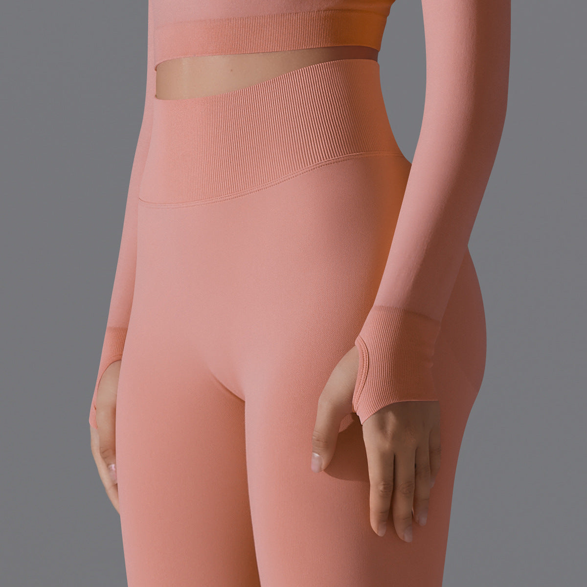 PinkFlex NudeFlex Seamless High-Waist Yoga Pants