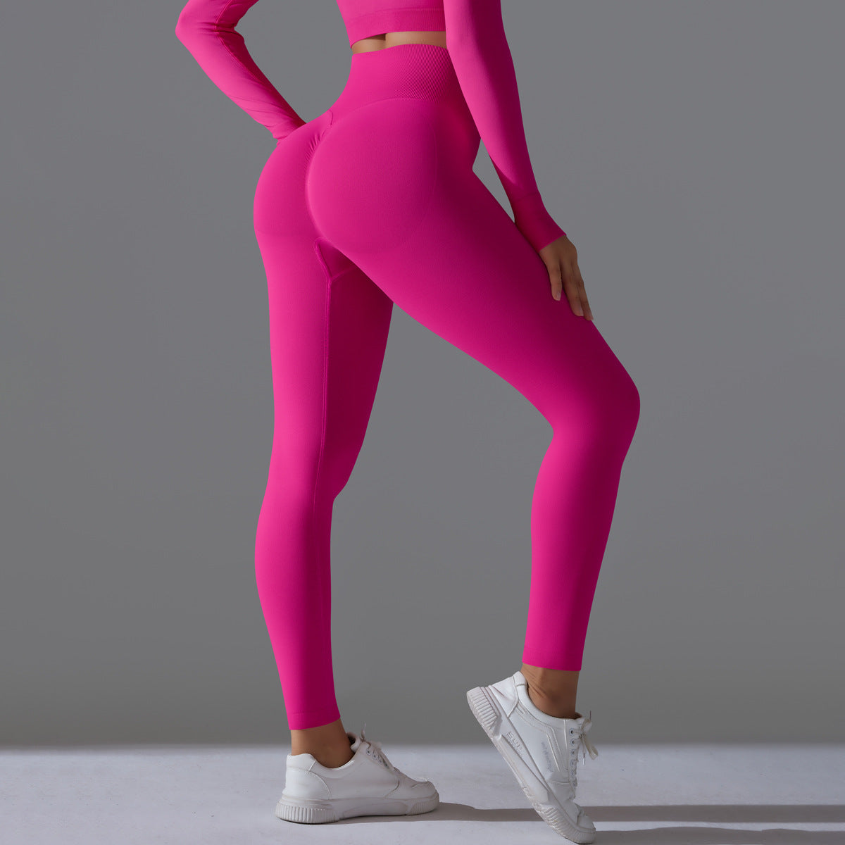 PinkFlex NudeFlex Seamless High-Waist Yoga Pants