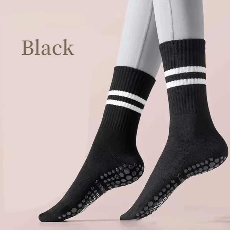 PinkFlex StudioGrip Mid-Tube Yoga Socks