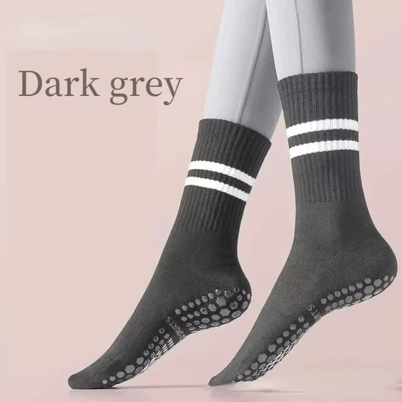 PinkFlex StudioGrip Mid-Tube Yoga Socks