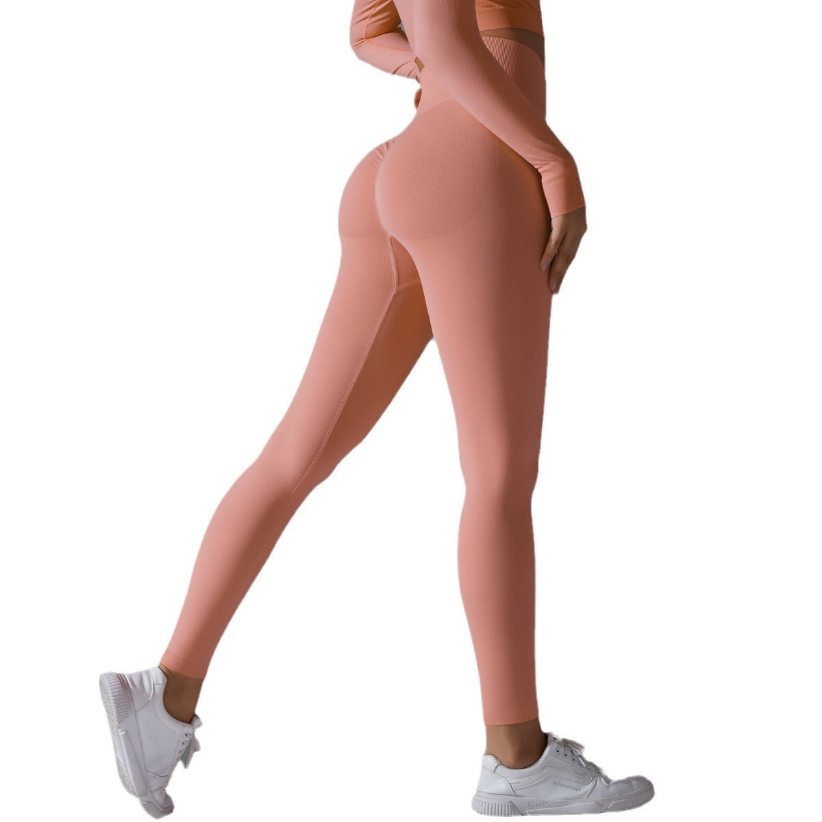 PinkFlex NudeFlex Seamless High-Waist Yoga Pants