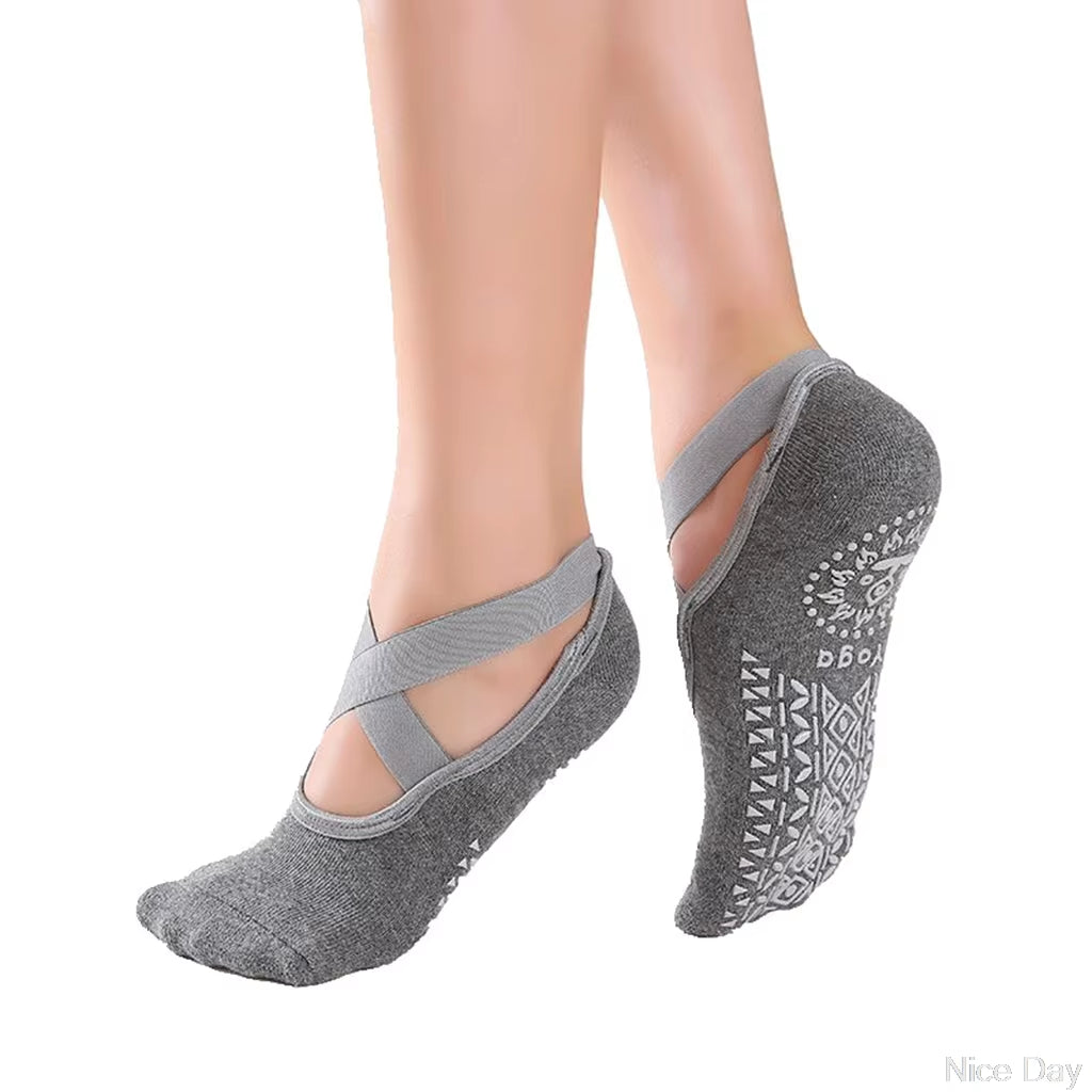 PinkFlex GripFlow Non-Slip Yoga & Pilates Socks