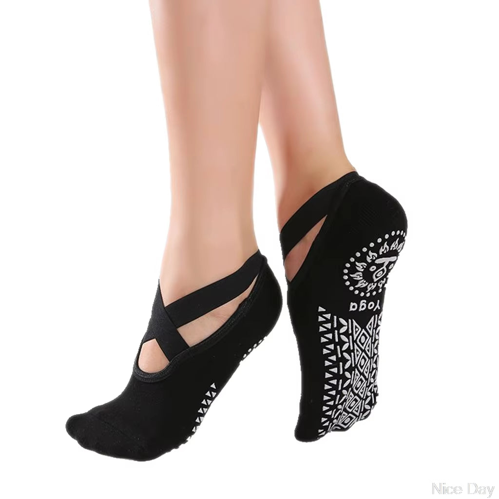 PinkFlex GripFlow Non-Slip Yoga & Pilates Socks