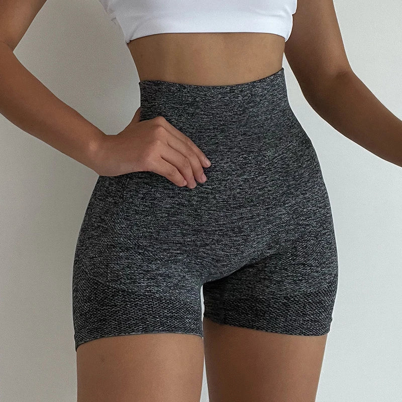 PinkFlex SculptRise High-Waist Yoga Shorts