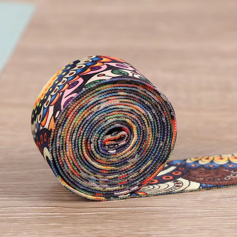 PinkFlex StretchEase Printed Yoga Strap