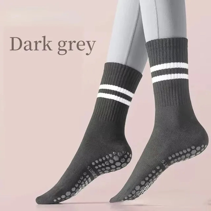 PinkFlex StudioGrip Mid-Tube Yoga Socks