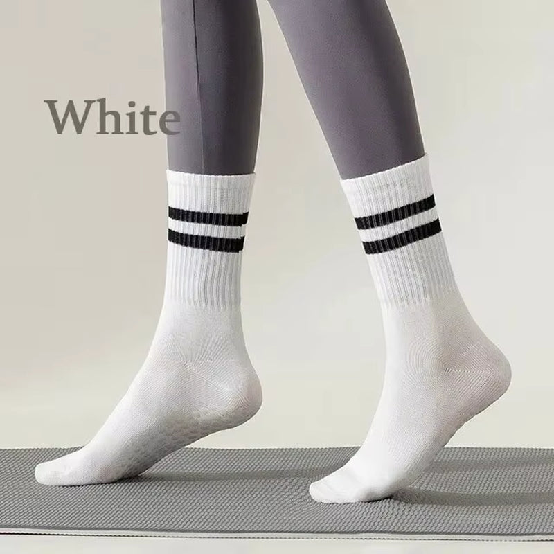 PinkFlex StudioGrip Mid-Tube Yoga Socks