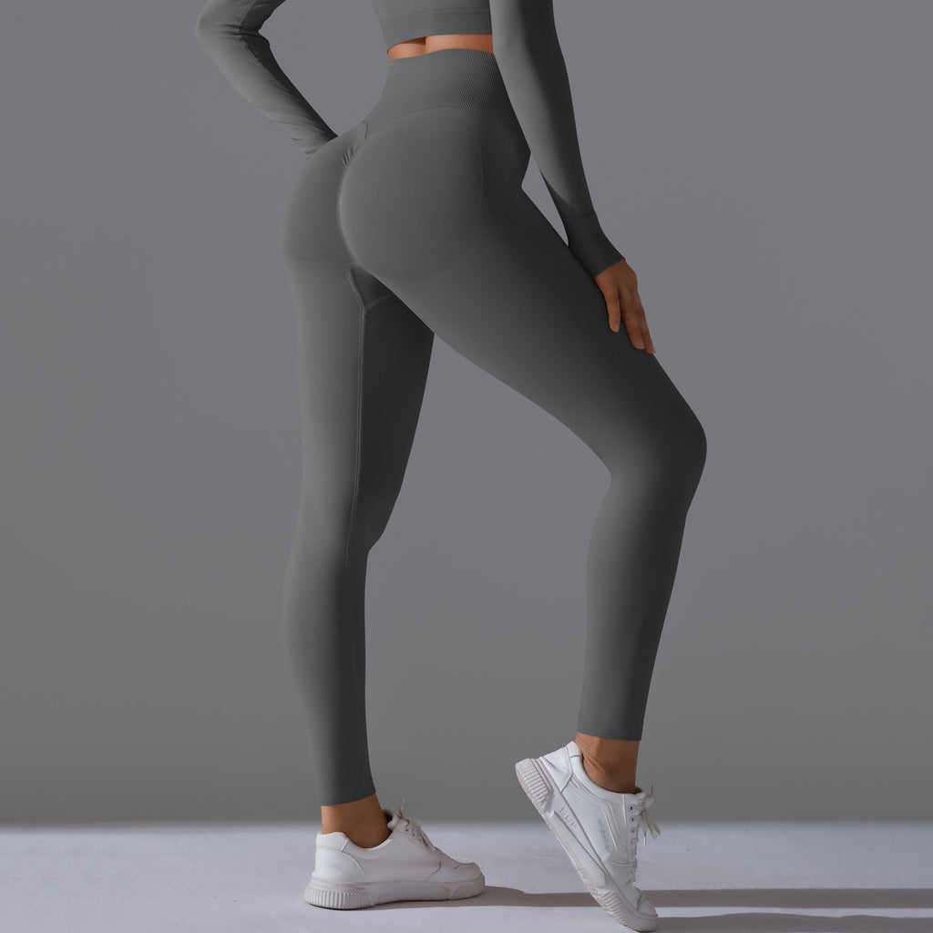 PinkFlex NudeFlex Seamless High-Waist Yoga Pants