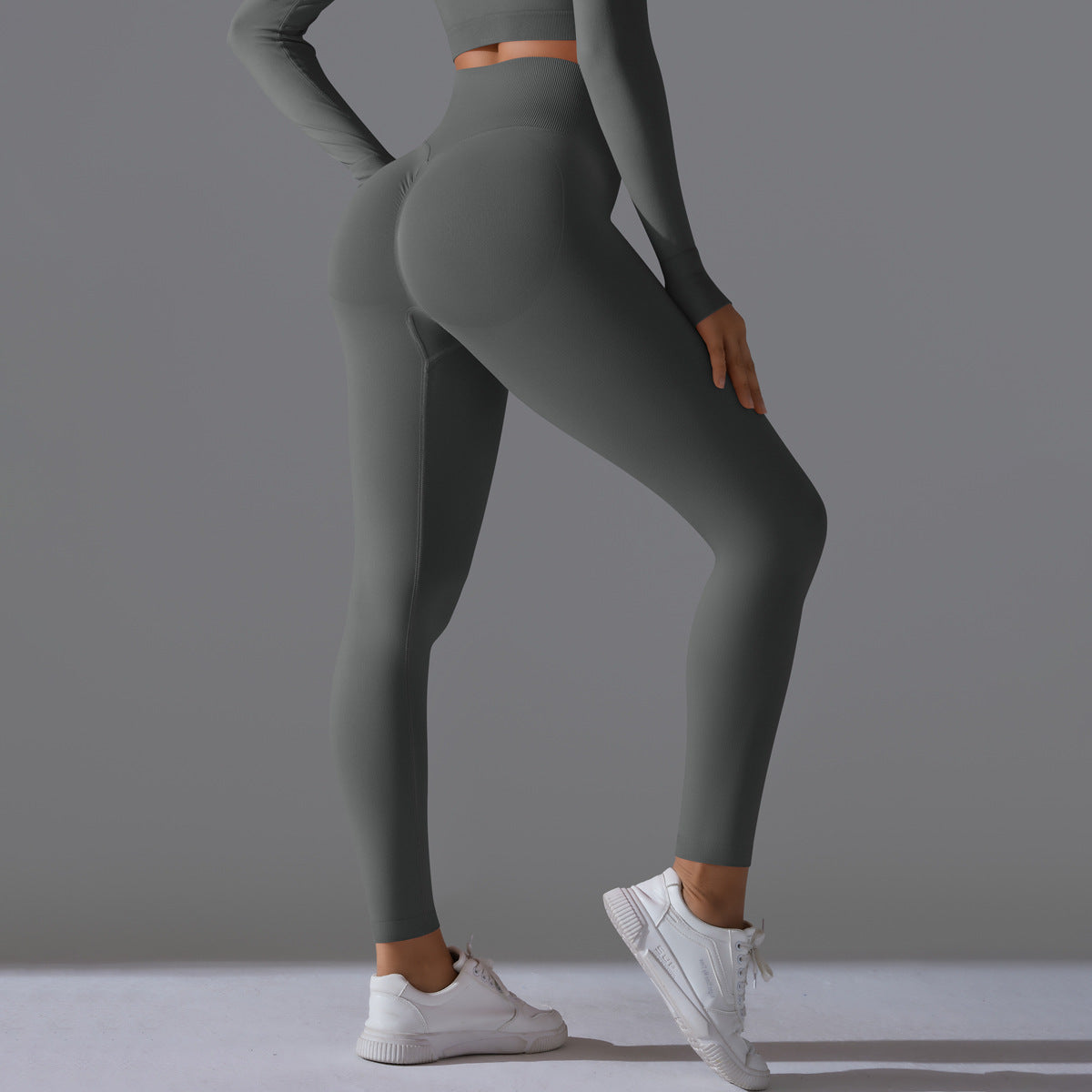 PinkFlex NudeFlex Seamless High-Waist Yoga Pants
