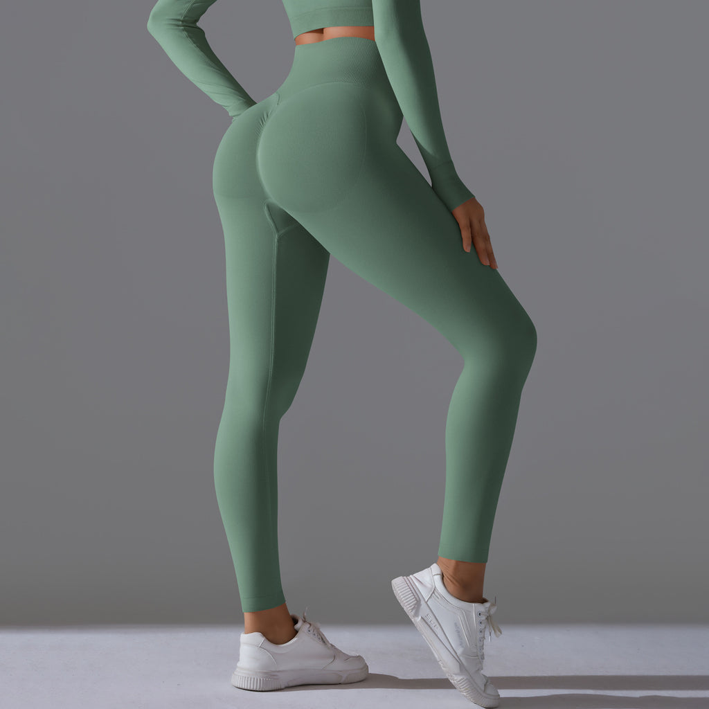 PinkFlex NudeFlex Seamless High-Waist Yoga Pants